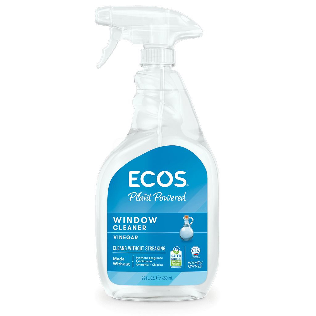 Plant Powered Window Cleaner - Vinegar by ECOS - Non-toxic, GO rated product free from harmful chemicals