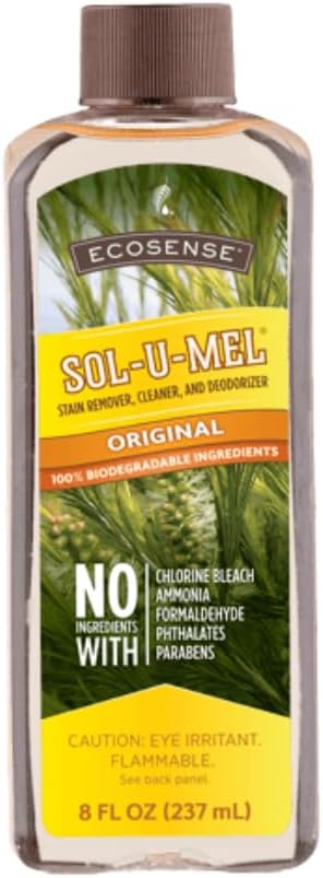 Sol-U-Mel Stain Remover, Cleaner, And Deodorizer - Original by ECOSENSE - Non-toxic, SLOW rated product free from harmful chemicals