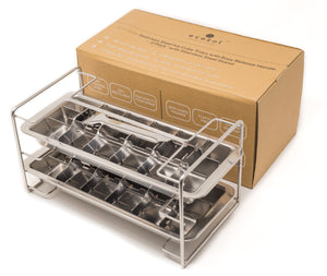 Stainless Steel Metal Ice Cube Trays by Ecozoi - Non-toxic, GO rated product free from harmful chemicals
