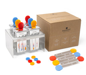 Stainless Steel Popsicle Molds - 6 Mini by Ecozoi - Non-toxic, GO rated product free from harmful chemicals