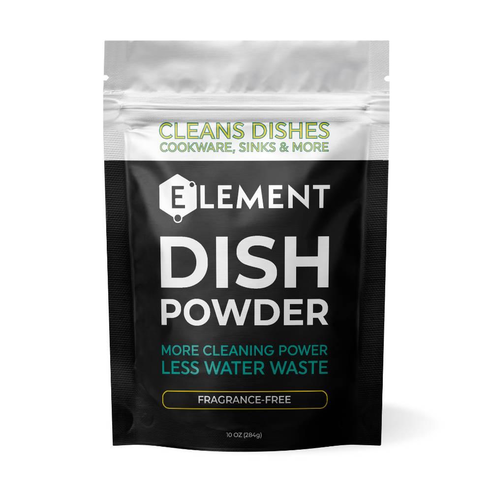 Dish Powder - Fragrance Free by ELEMENT - Non-toxic Dish Soap + Detergent product rated SLOW by Million Marker, free from BPA, phthalates, and parabens