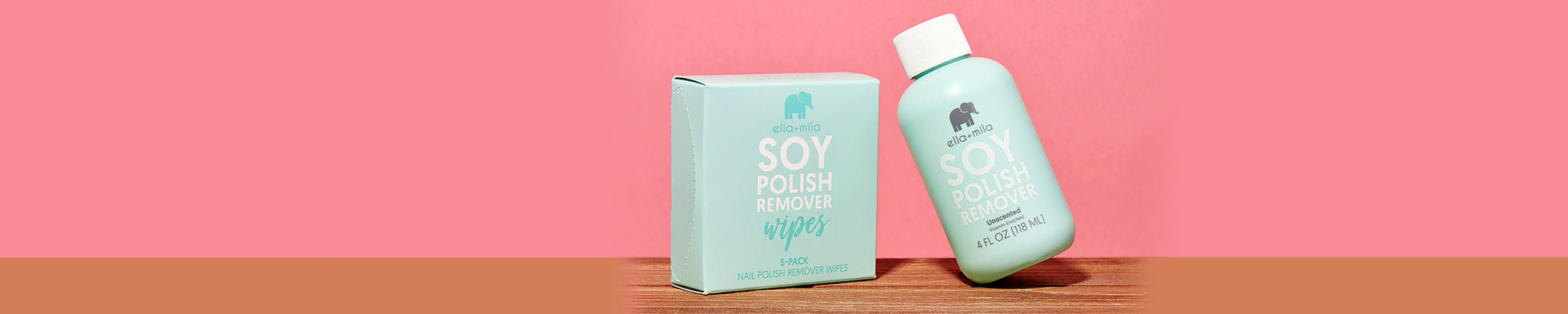 Soy Nail Polish Remover - Unscented by ella + mila - Non-toxic Cosmetics product rated SLOW by Million Marker, free from BPA, phthalates, and parabens