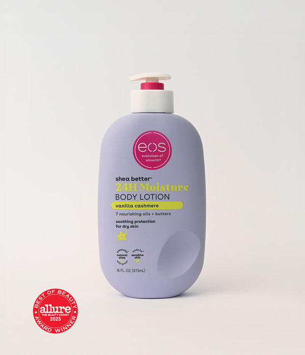 Shea Butter 24H Moisture Body Lotion - Vanilla Cashmere by Eos - Non-toxic Body Oils, Butters + Lotions product rated STOP by Million Marker, free from BPA, phthalates, and parabens