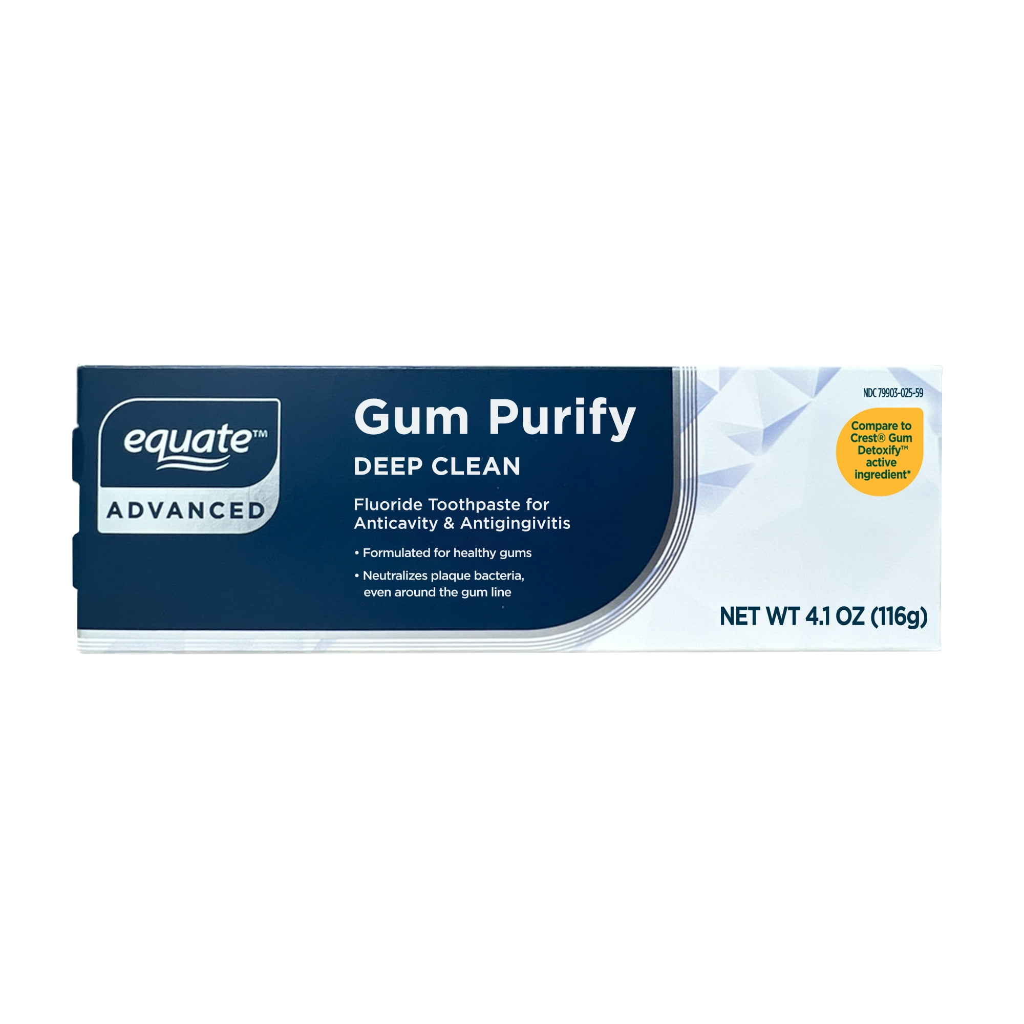 Advanced Deep Clean Gum Purify Toothpaste by equate - Non-toxic, STOP rated product free from harmful chemicals