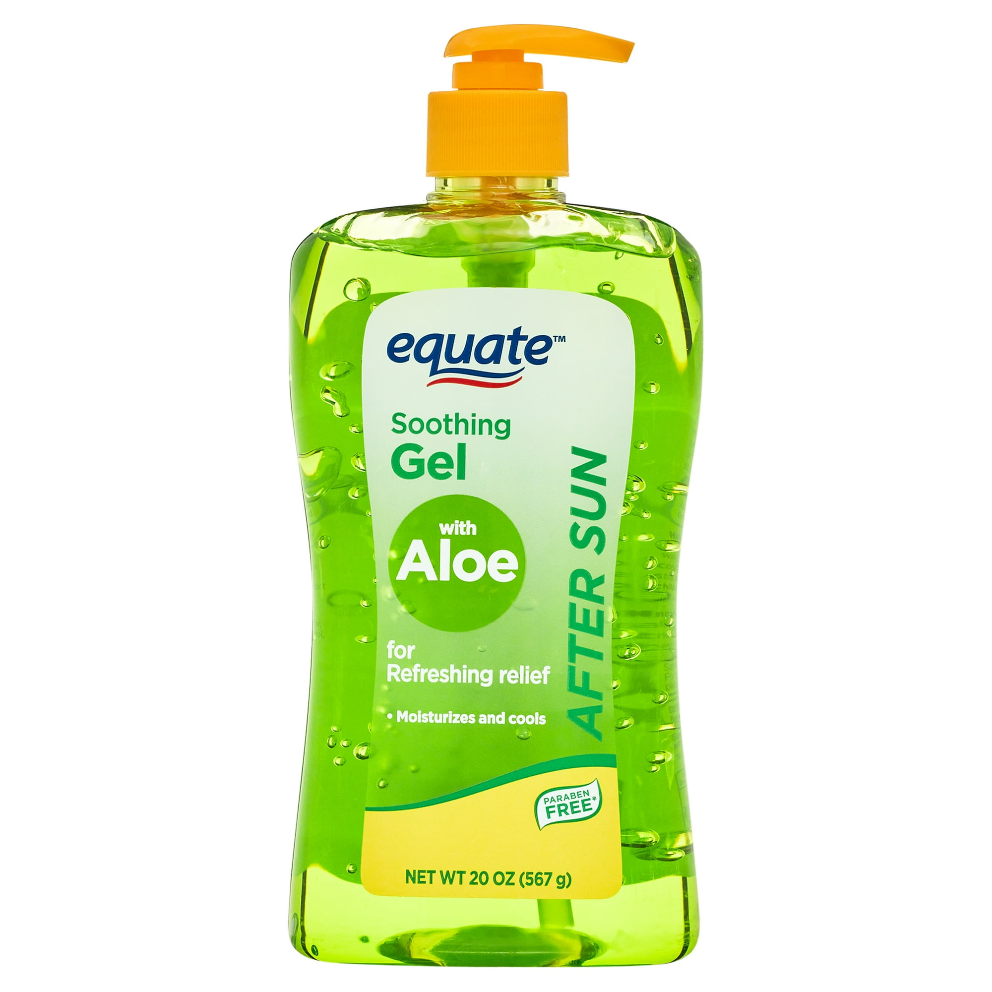 After Sun Soothing Gel With Aloe by equate - Non-toxic Body Oils, Butters + Lotions product rated STOP by Million Marker, free from BPA, phthalates, and parabens