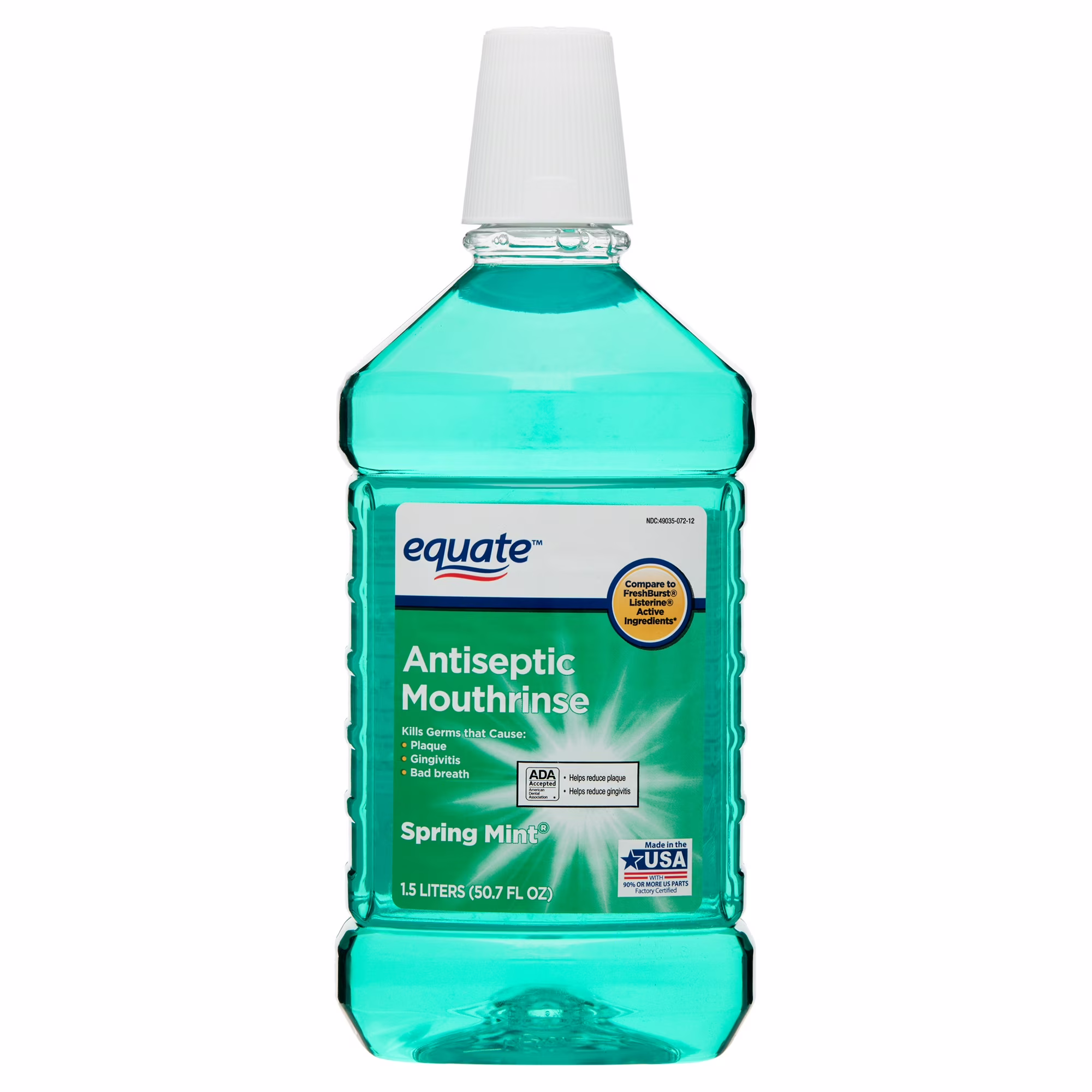 Antiseptic Mouthrinse - Spring Mint by equate - Non-toxic, STOP rated product free from harmful chemicals