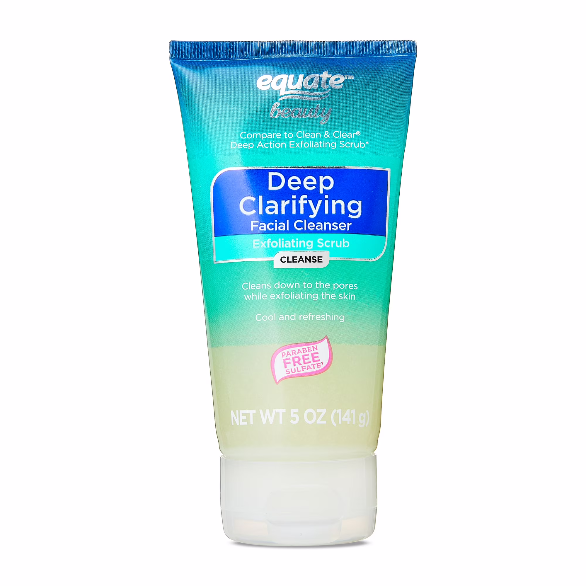 Beauty Deep Clarifying Facial Cleanser Exfoliating Scrub by equate - Non-toxic Facial Care product rated STOP by Million Marker, free from BPA, phthalates, and parabens