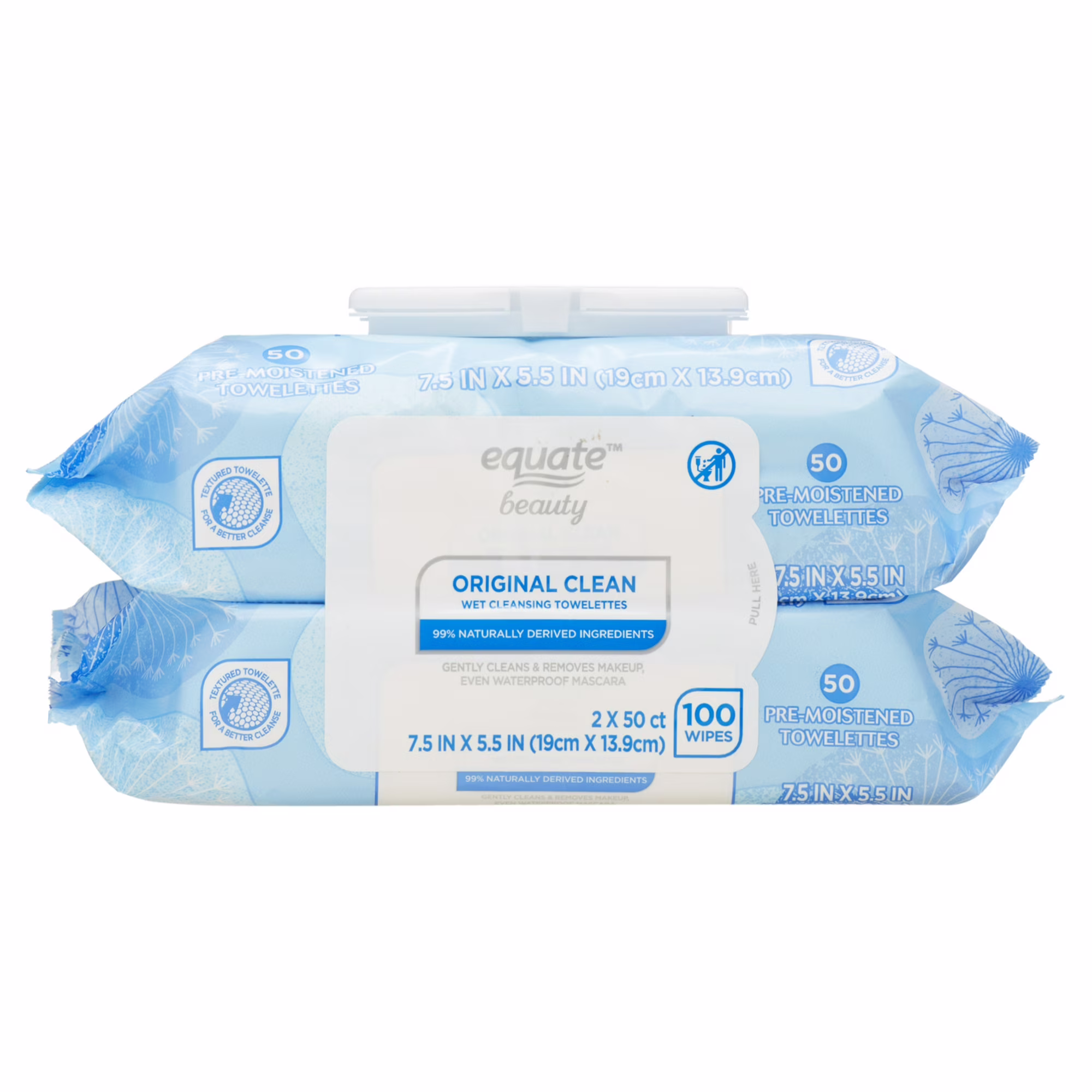 Beauty Original Clean Wet Cleansing Towelettes by equate - Non-toxic Facial Care product rated STOP by Million Marker, free from BPA, phthalates, and parabens