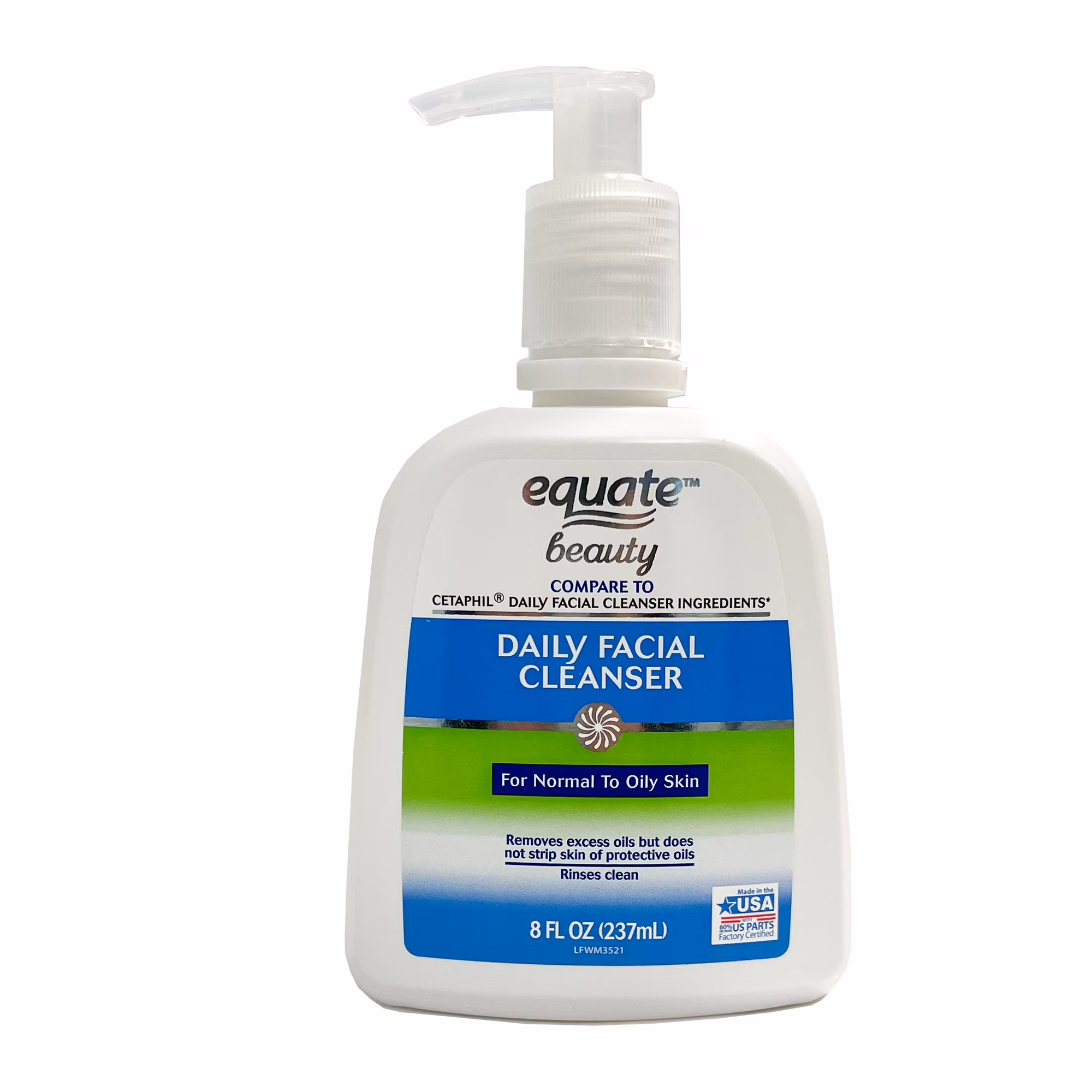 Daily Facial Cleanser Normal to Oily Skin by equate - Non-toxic Facial Care product rated STOP by Million Marker, free from BPA, phthalates, and parabens