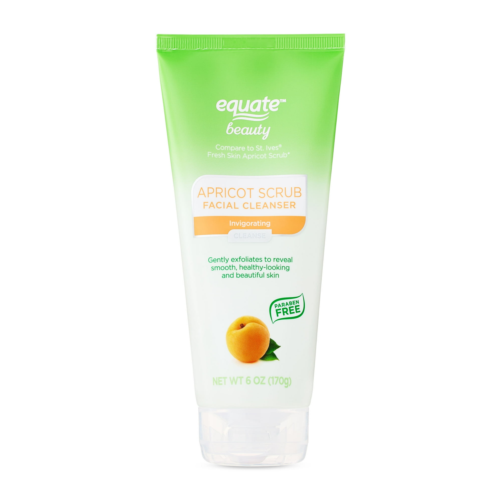 Facial Cleanser Scrub – Apricot by equate - Non-toxic Facial Care product rated STOP by Million Marker, free from BPA, phthalates, and parabens