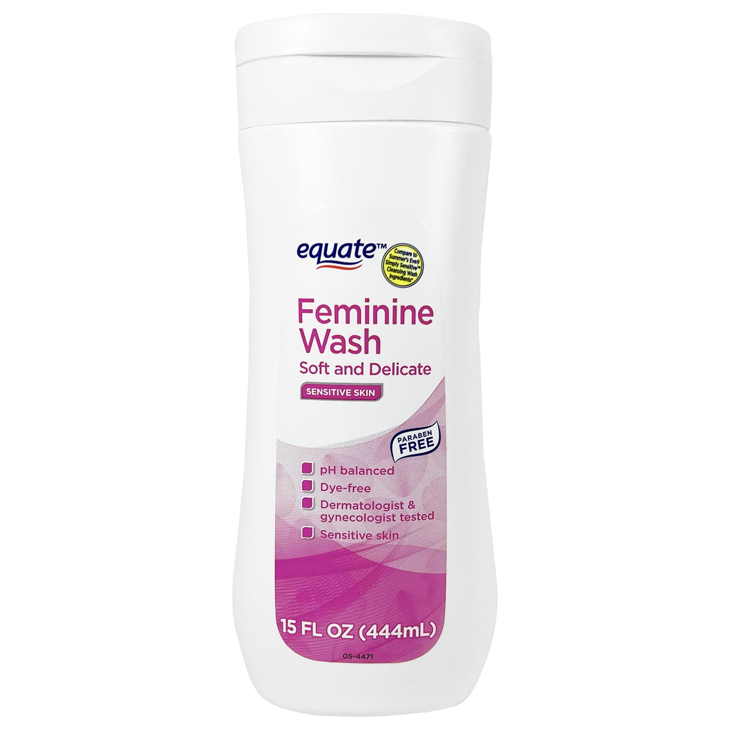Feminine Wash Soft and Delicate Sensitive Skin by equate - Non-toxic Intimate Care product rated STOP by Million Marker, free from BPA, phthalates, and parabens