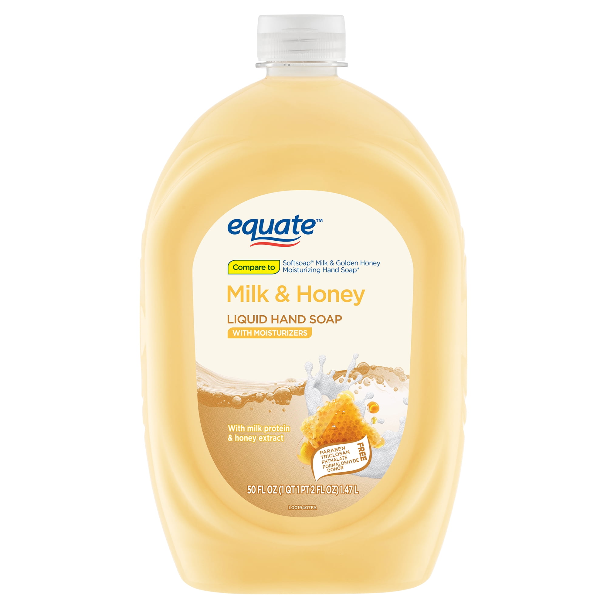 Liquid Hand Soap – Milk & Honey by equate - Non-toxic Soaps + Body Washes product rated STOP by Million Marker, free from BPA, phthalates, and parabens