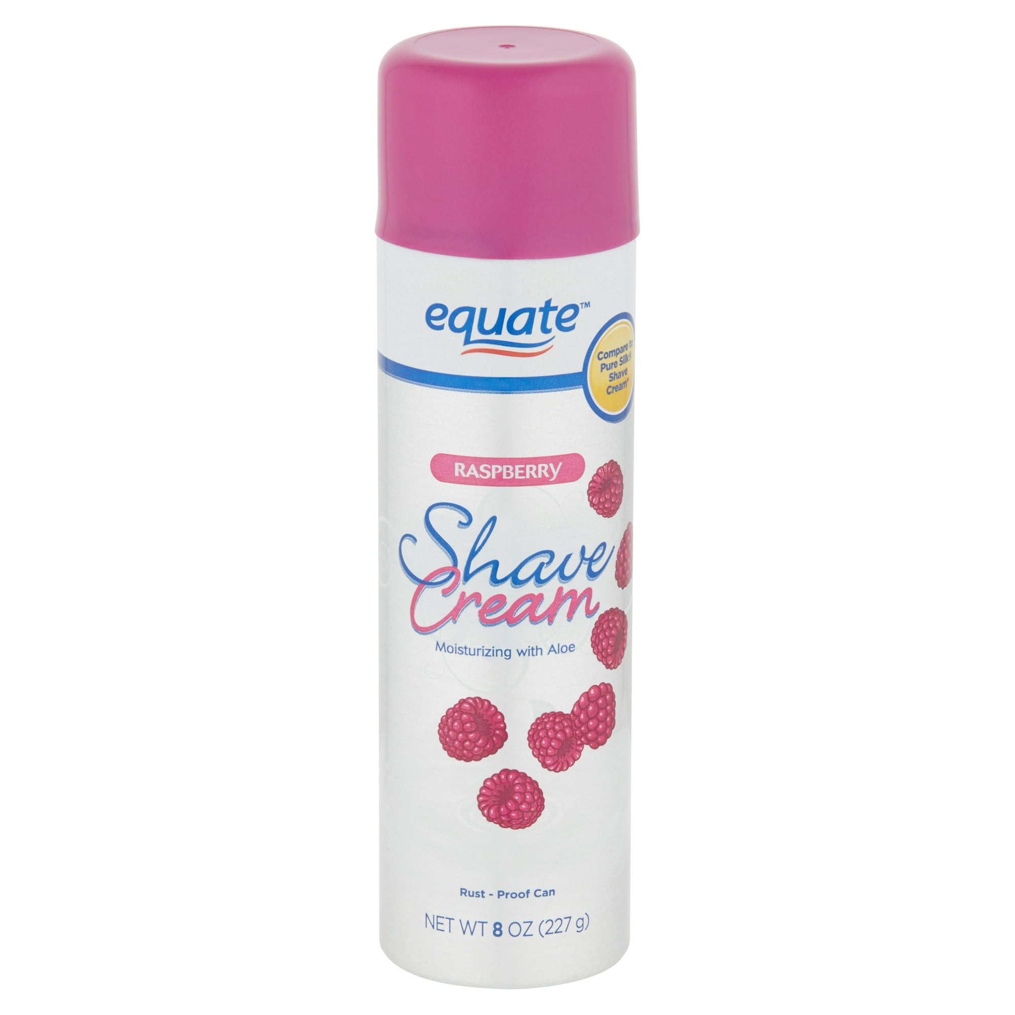 Shave Cream – Raspberry by equate - Non-toxic Shaving product rated STOP by Million Marker, free from BPA, phthalates, and parabens