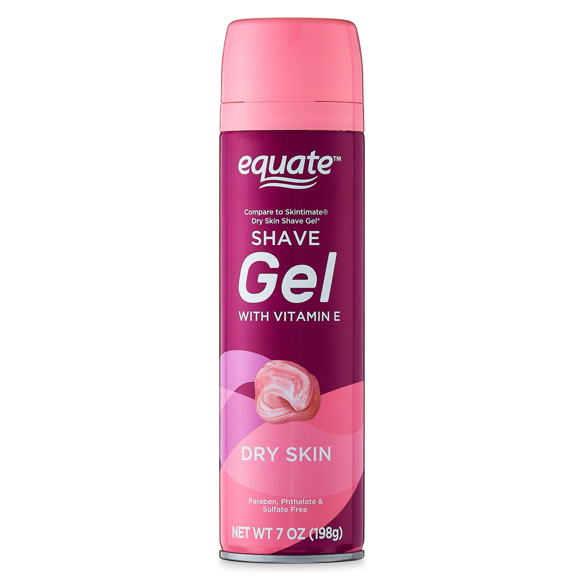 Shave Gel With Vitamin E Dry Skin by equate - Non-toxic Shaving product rated STOP by Million Marker, free from BPA, phthalates, and parabens