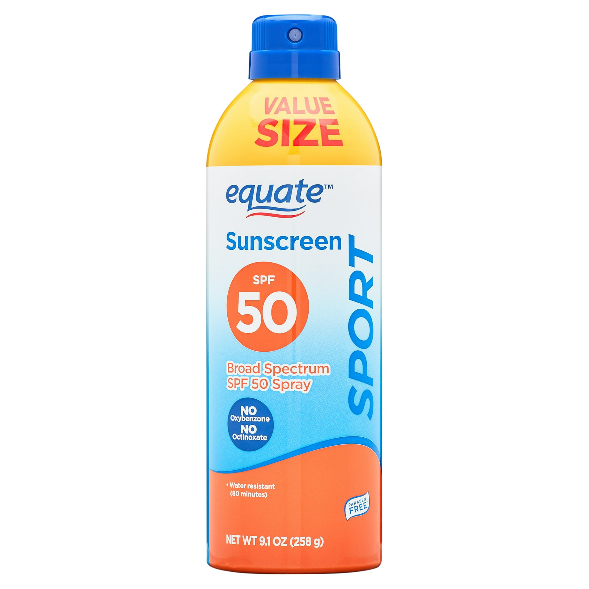 Sport Broad Spectrum Sunscreen Spray SPF 50 by equate - Non-toxic, STOP rated product free from harmful chemicals