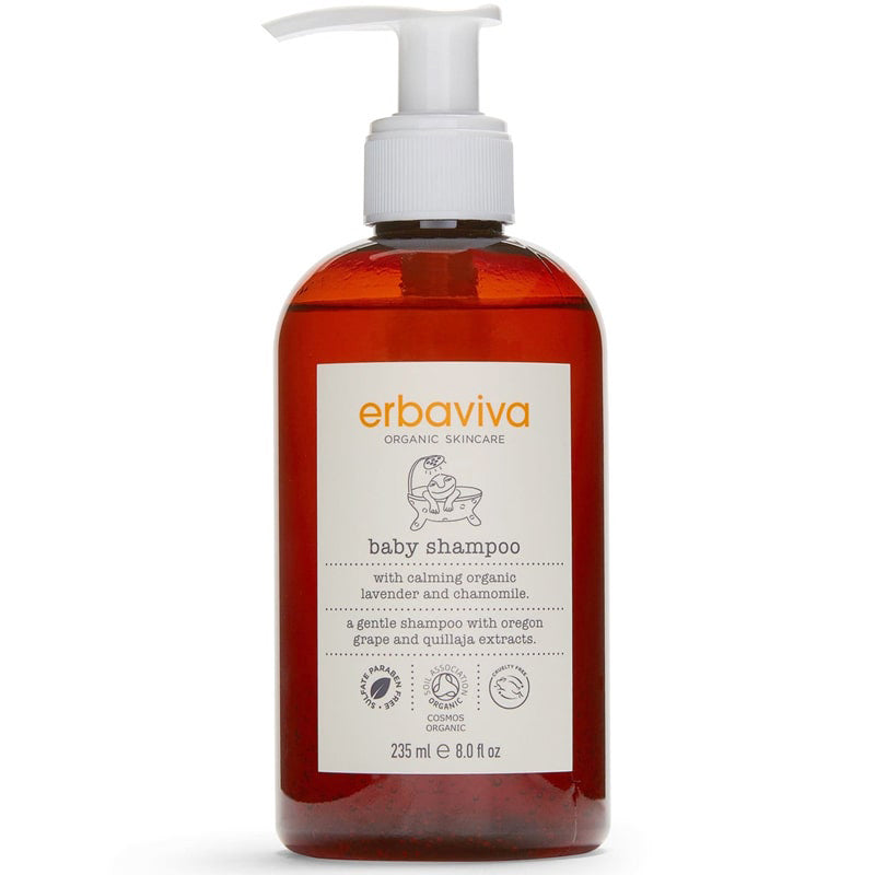 Baby Shampoo - Lavender and Chamomile by Erbaviva - Non-toxic Baby Soap, Bodywash, Shampoo + Conditioner product rated SLOW by Million Marker, free from BPA, phthalates, and parabens