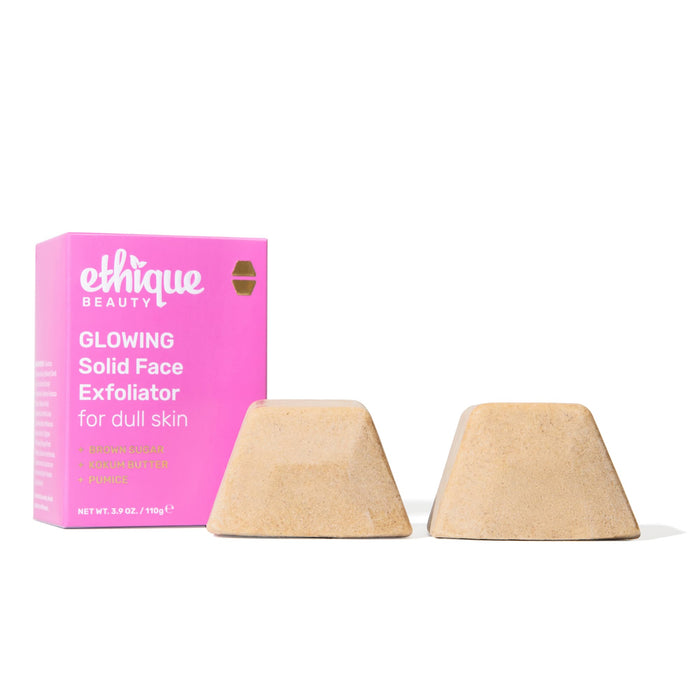 Glowing Solid Face Exfoliator by ethique BEAUTY - Non-toxic, SLOW rated product free from harmful chemicals