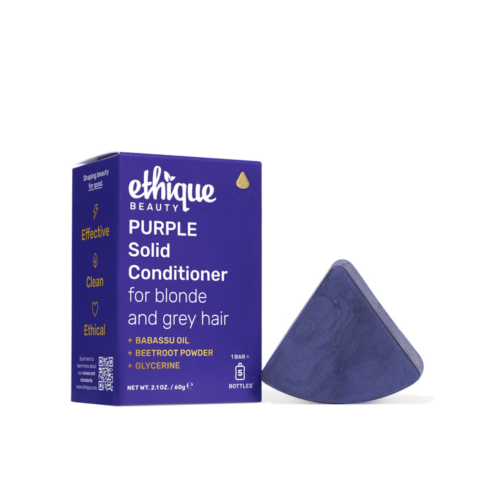 Purple Conditioner Bar by ethique BEAUTY - Non-toxic, SLOW rated product free from harmful chemicals