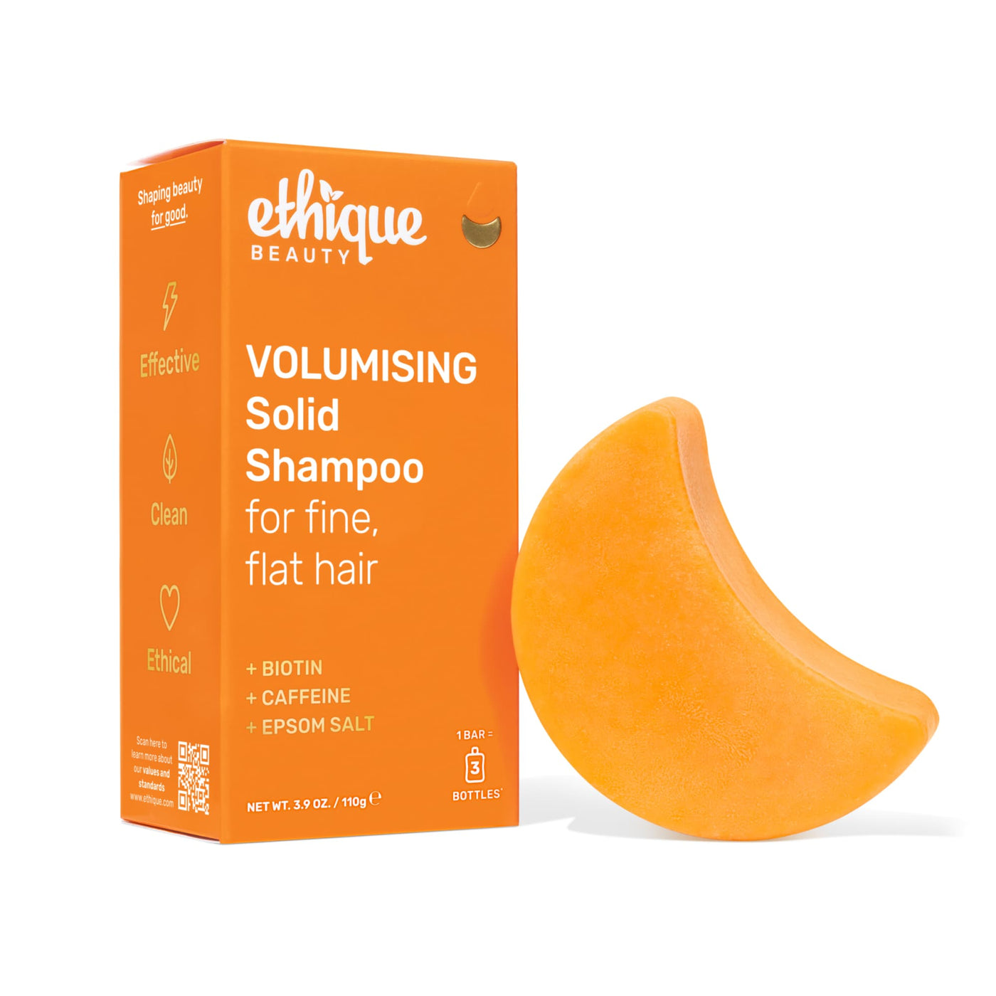 Volumising Solid Shampoo for Fine, Flat Hair by ethique BEAUTY - Non-toxic Shampoos + Conditioners product rated SLOW by Million Marker, free from BPA, phthalates, and parabens