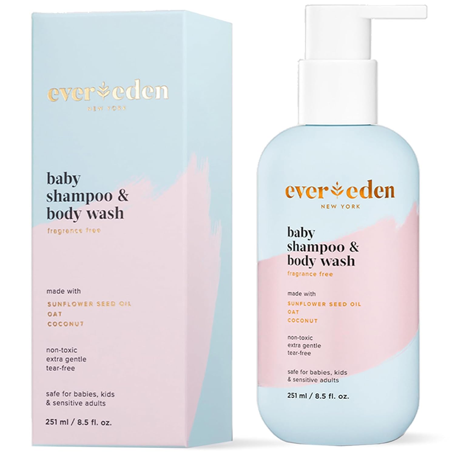 Organic Baby Shampoo and Body Wash by Evereden - Non-toxic, GO rated product free from harmful chemicals