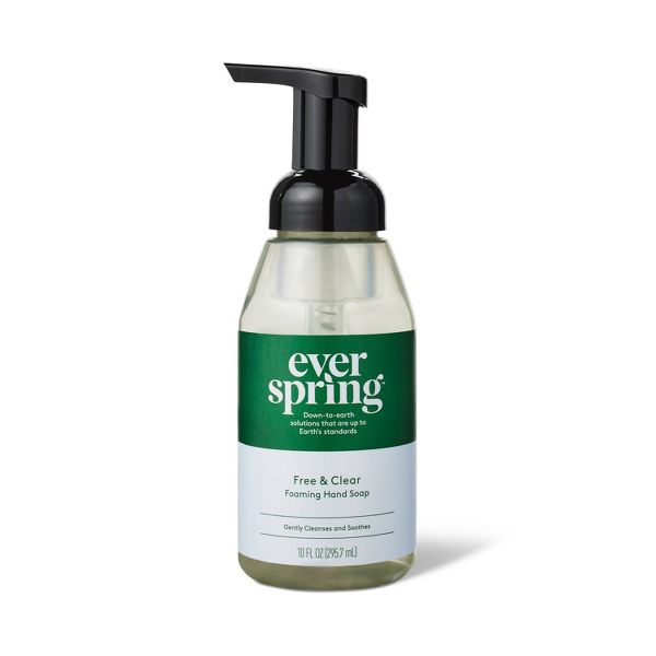 Foaming Hand Soap - Free & Clear by everspring - Non-toxic Soaps + Body Washes product rated GO by Million Marker, free from BPA, phthalates, and parabens