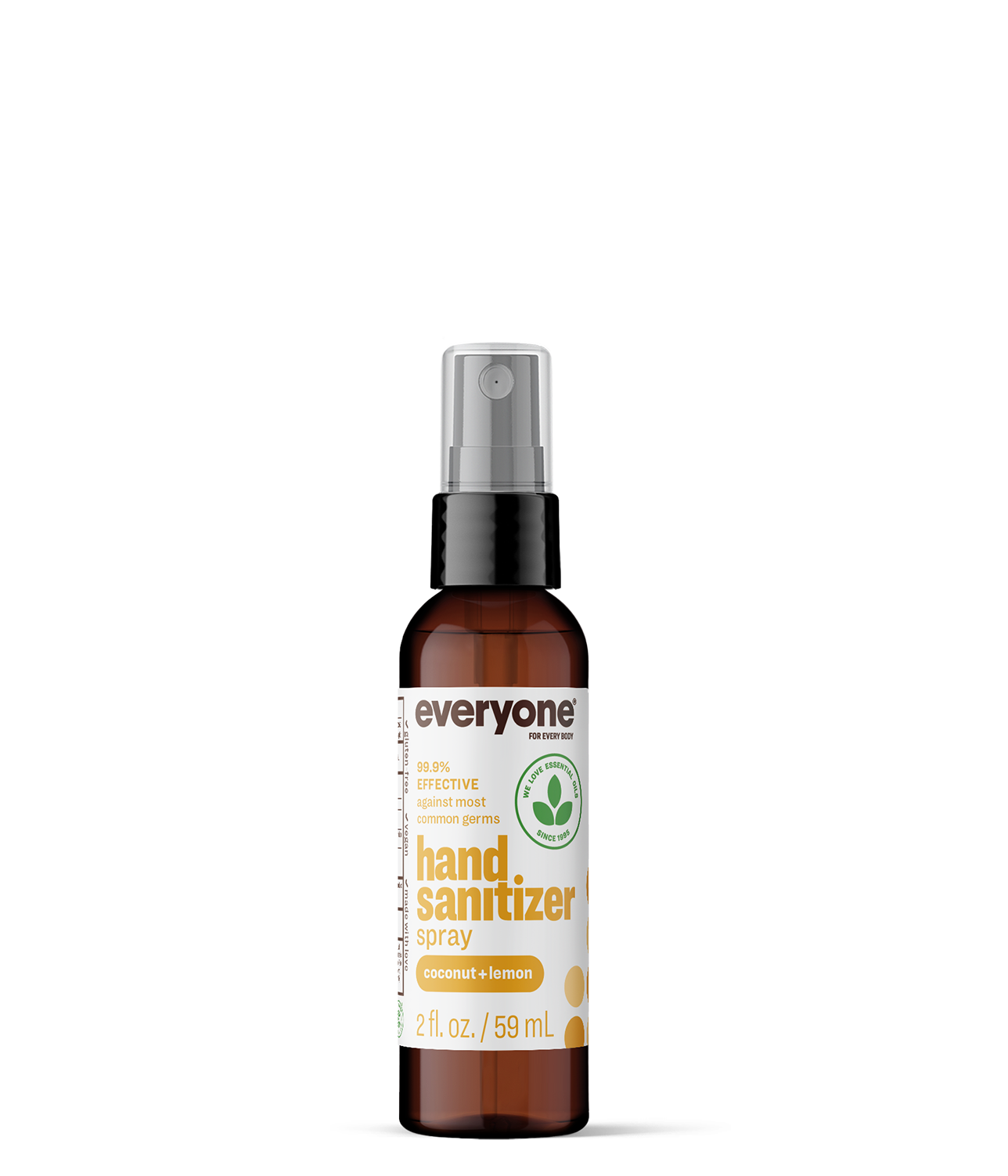 Hand Sanitizer Spray – Coconut + Lemon by everyone FOR EVERY BODY - Non-toxic, SLOW rated product free from harmful chemicals