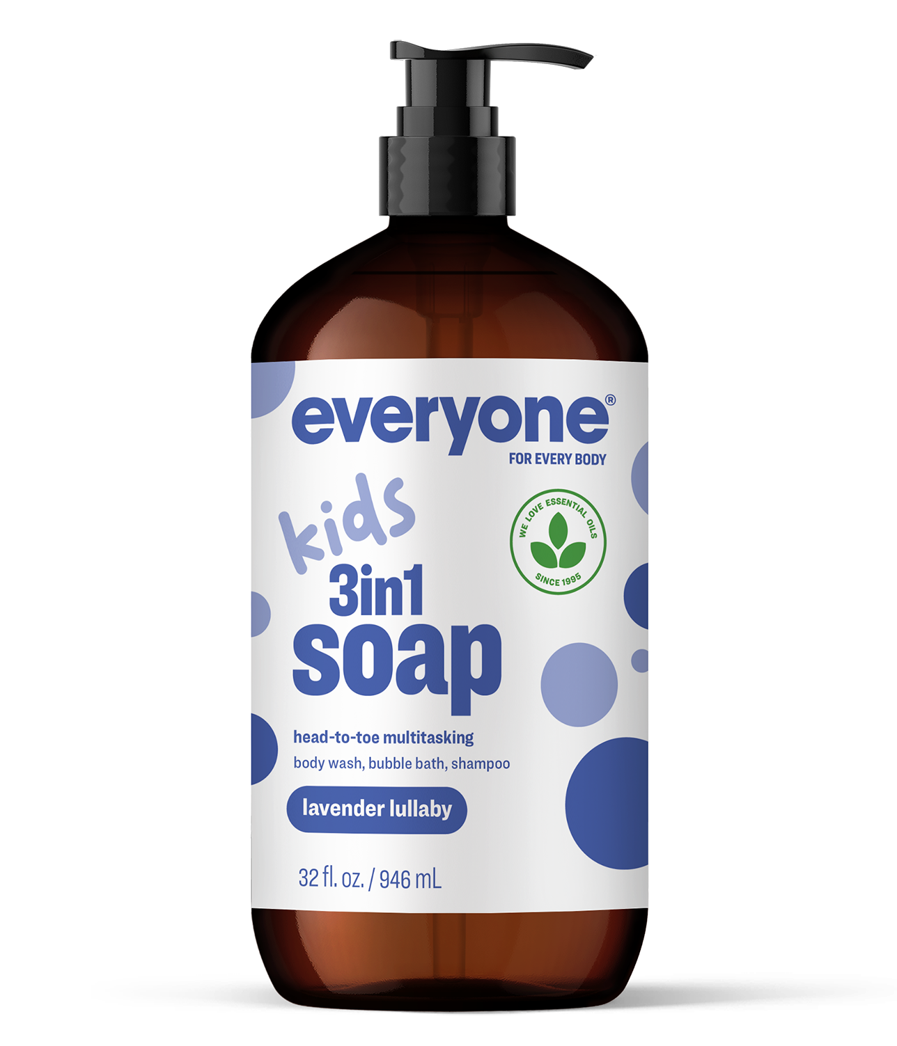 Kids 3In1 Soap – Lavender Lullaby by everyone FOR EVERY BODY - Non-toxic, SLOW rated product free from harmful chemicals