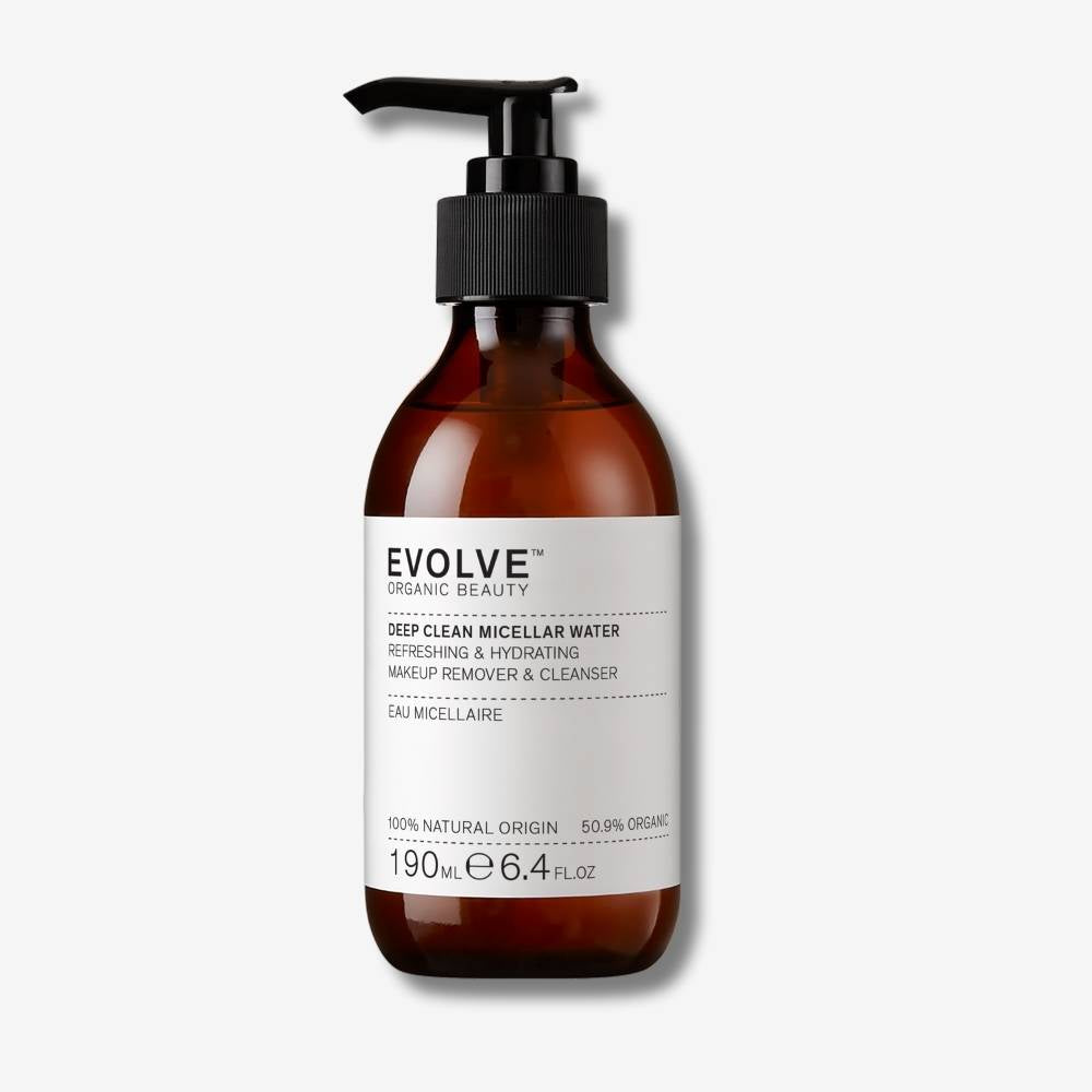 Deep Clean Micellar Water by EVOLVE ORGANIC BEAUTY - Non-toxic Facial Care product rated GO by Million Marker, free from BPA, phthalates, and parabens