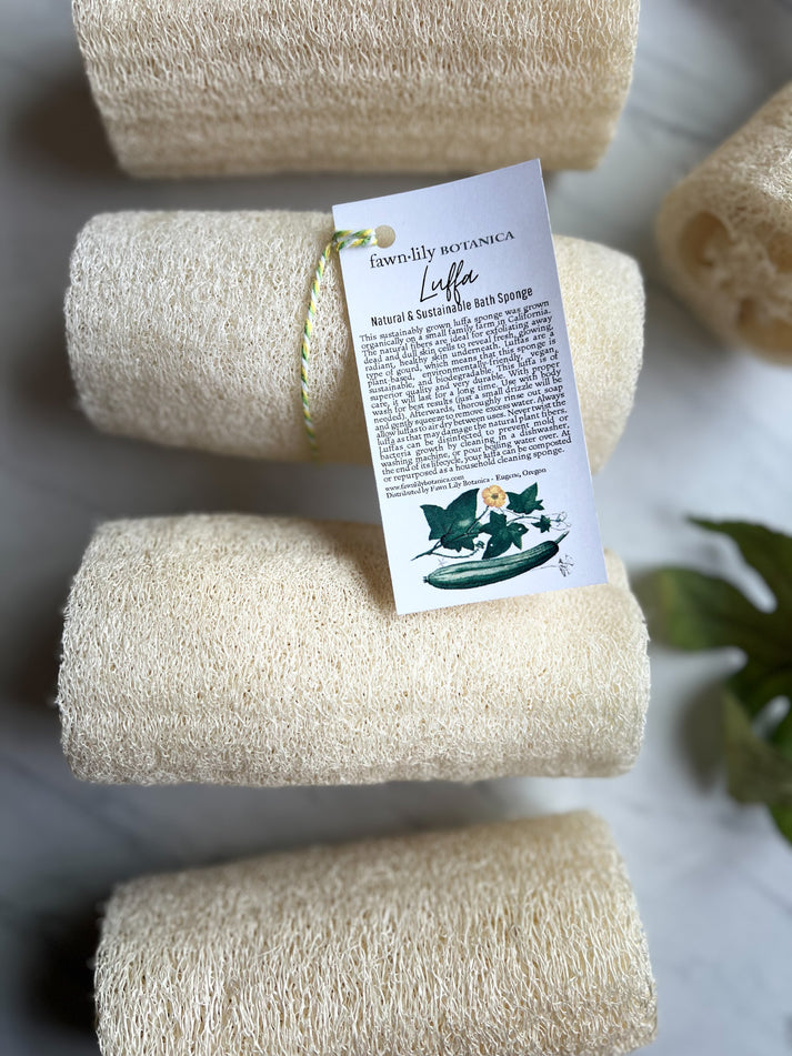 Luffa Bath Sponge by Fawn Lily Botanica - Non-toxic, GO rated product free from harmful chemicals