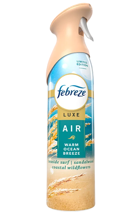 Luxe Air Air Freshener Spray – Warm Ocean Breeze by Febreze - Non-toxic Air Fresheners product rated STOP by Million Marker, free from BPA, phthalates, and parabens