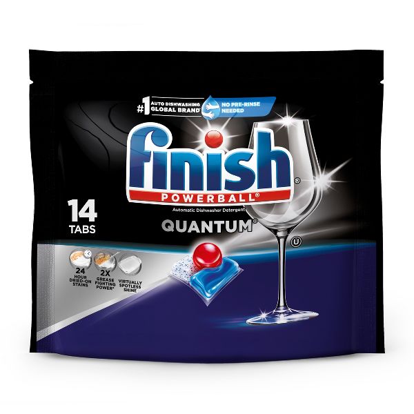 Powerball Quantum Automatic Dishwasher Detergent Tablets by finish - Non-toxic, STOP rated product free from harmful chemicals
