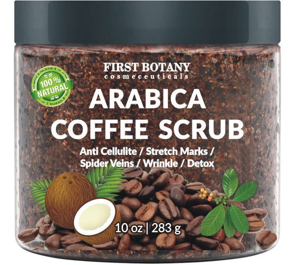 Arabica Coffee Scrub by FIRST BOTANY cosmeceuticals - Non-toxic Soaps + Body Washes product rated GO by Million Marker, free from BPA, phthalates, and parabens