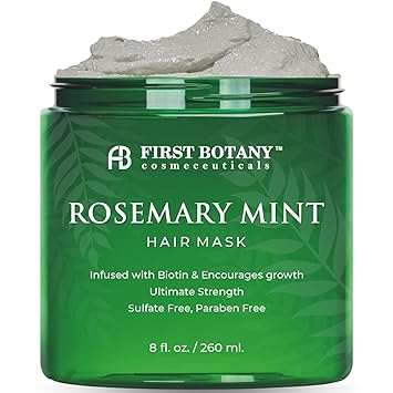 Rosemary Mint Hair Mask by FIRST BOTANY cosmeceuticals - Non-toxic, SLOW rated product free from harmful chemicals