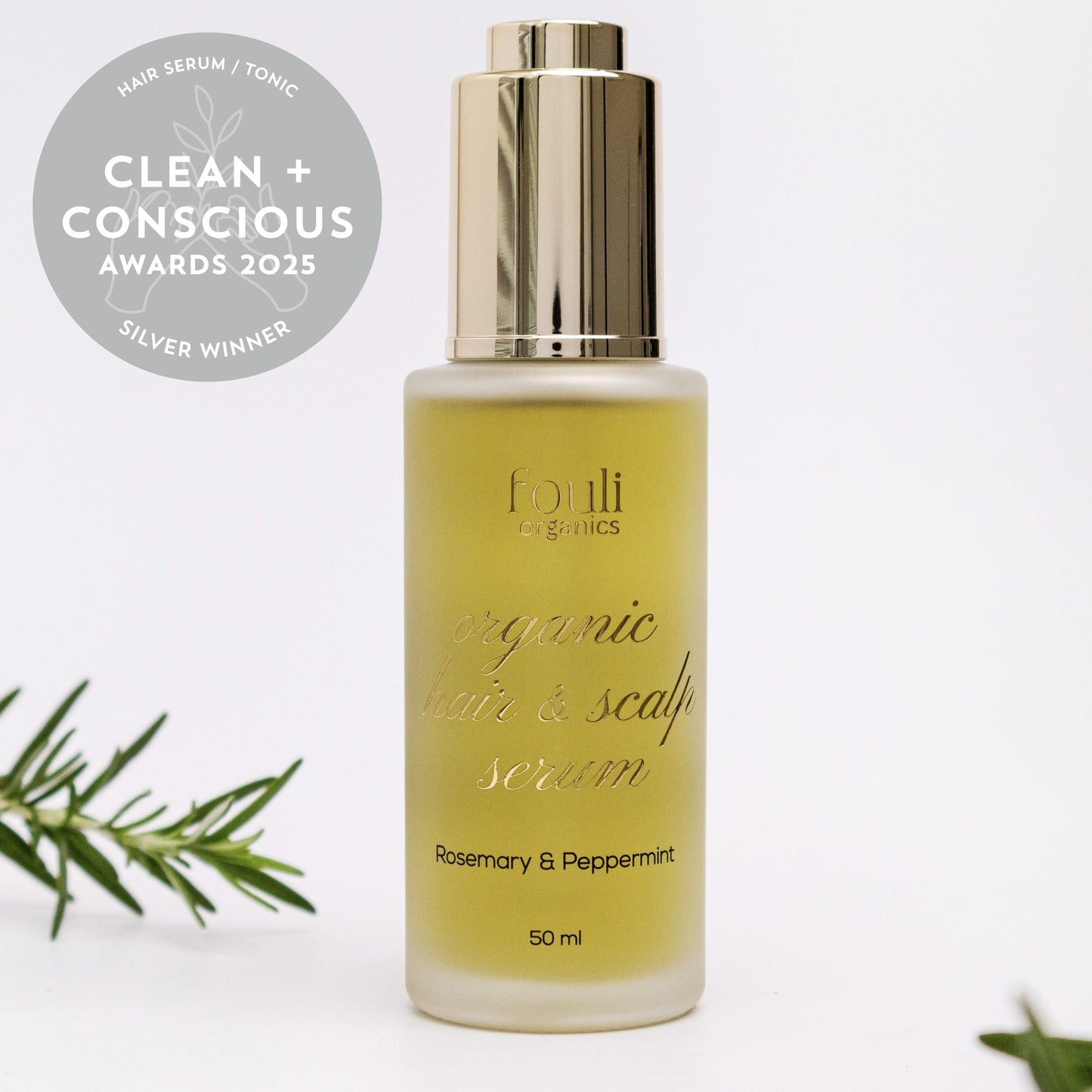 Organic Hair & Scalp Serum by fouli organics - Non-toxic Hair Styling + Treatment product rated SLOW by Million Marker, free from BPA, phthalates, and parabens