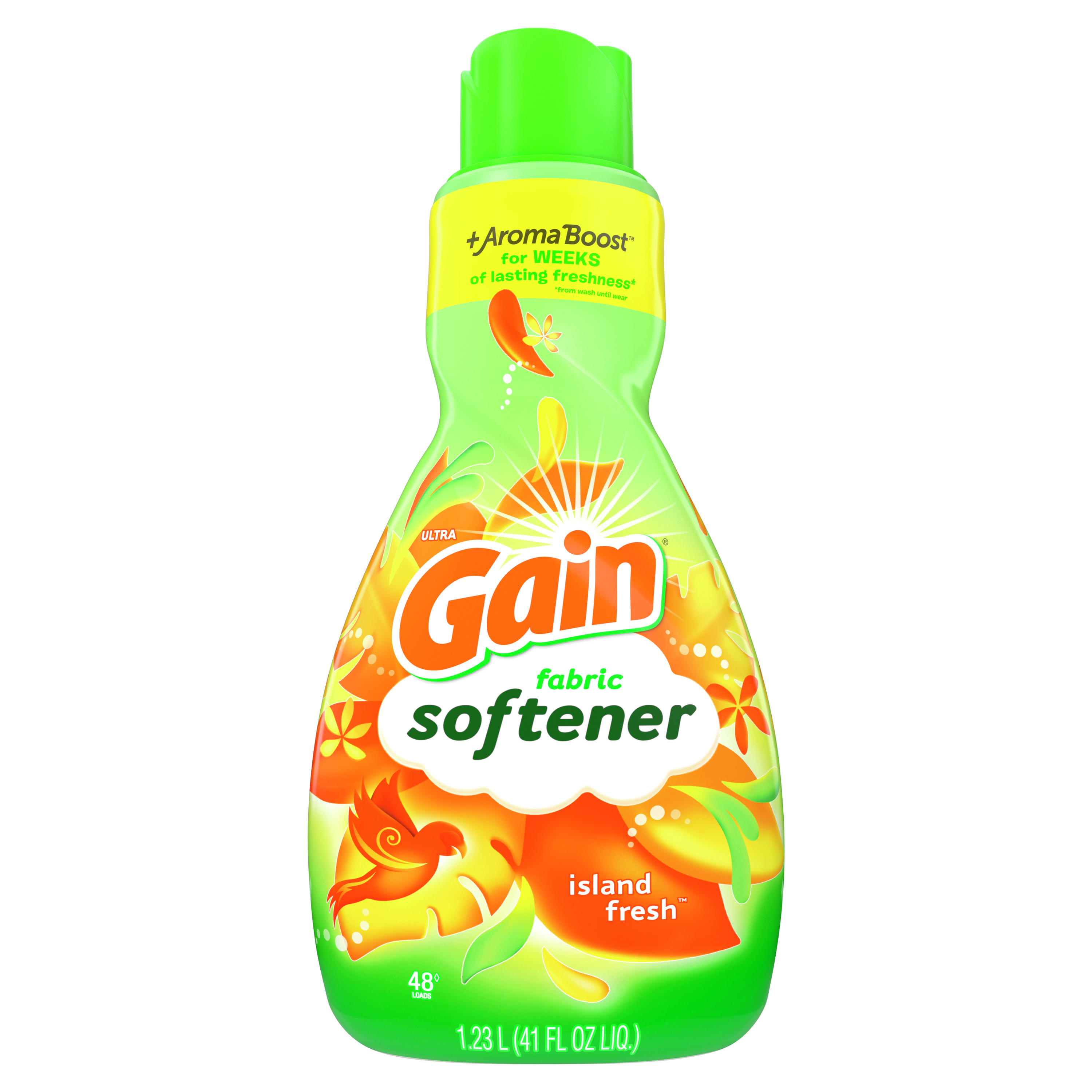 Liquid Fabric Softener - Island Fresh by Gain - Non-toxic Laundry product rated STOP by Million Marker, free from BPA, phthalates, and parabens