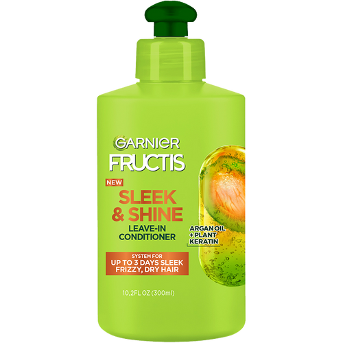Fructis Sleek & Shine Leave-In Conditioner by GARNIER - Non-toxic Hair Styling + Treatment product rated STOP by Million Marker, free from BPA, phthalates, and parabens