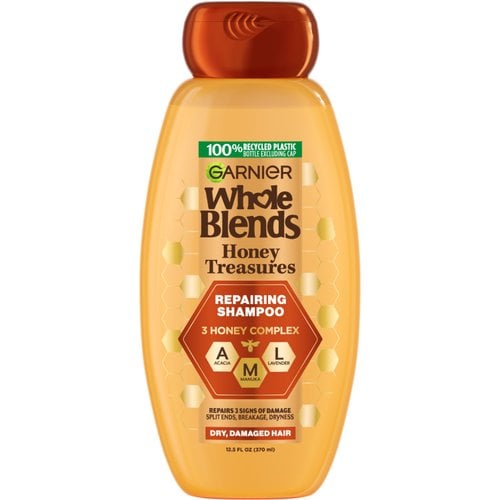 Whole Blends Honey Treasures Repairing Shampoo by GARNIER - Non-toxic, STOP rated product free from harmful chemicals