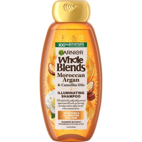Whole Blends Moroccan Argan & Camellia Oils Illuminating Shampoo by GARNIER - Non-toxic, STOP rated product free from harmful chemicals
