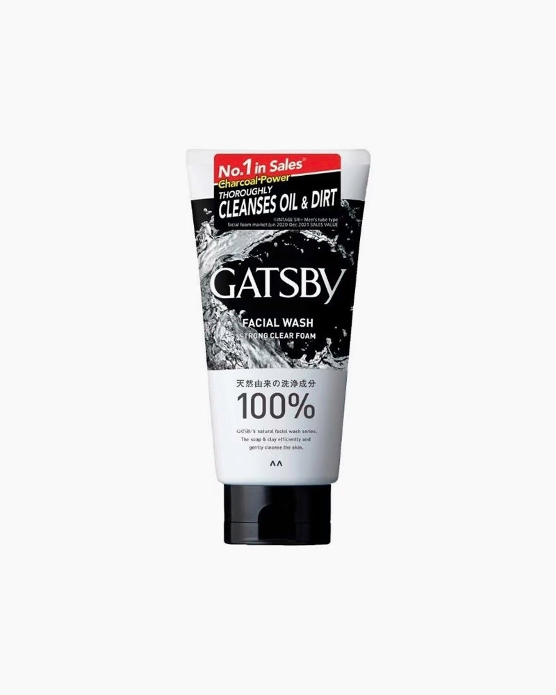 Facial Wash Strong Clear Foam by GATSBY - Non-toxic Facial Care product rated STOP by Million Marker, free from BPA, phthalates, and parabens