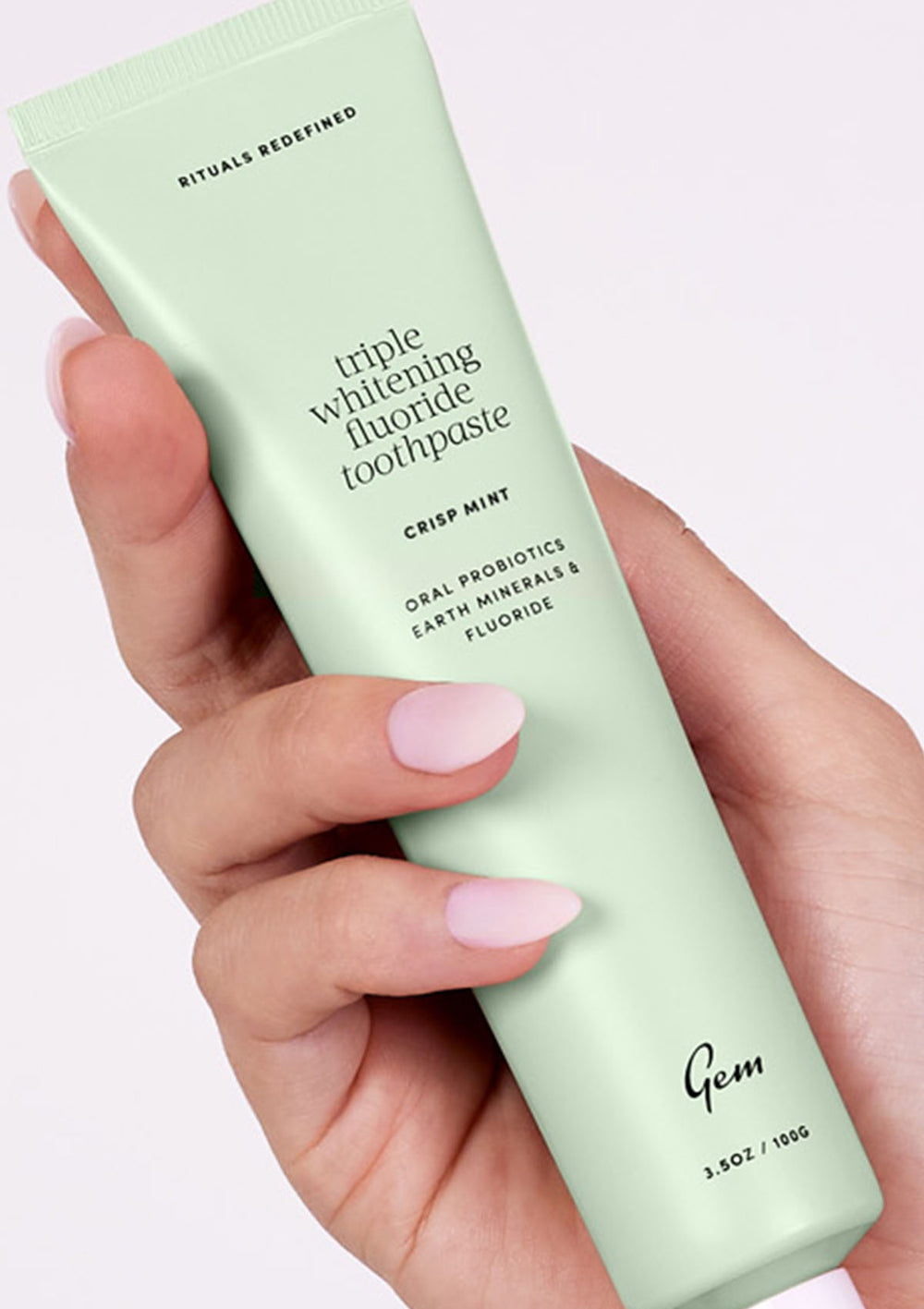 Triple Whitening Fluoride Toothpaste by Gem - Non-toxic Oral Care product rated SLOW by Million Marker, free from BPA, phthalates, and parabens