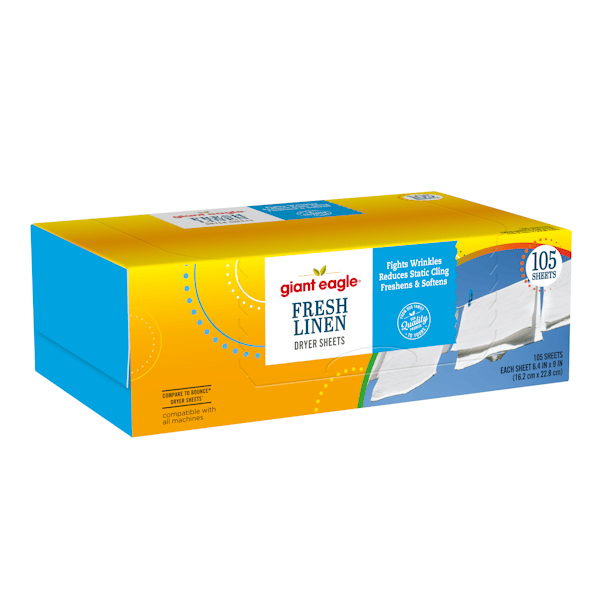 Outdoor Breeze Dryer Sheets by giant eagle - Non-toxic Laundry product rated STOP by Million Marker, free from BPA, phthalates, and parabens