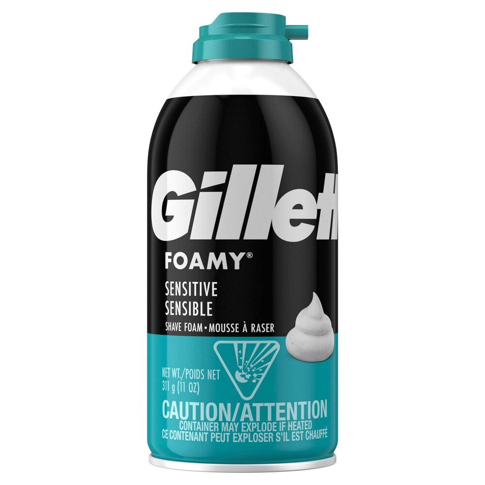 Foamy Sensitive Shave Foam by Gillette - Non-toxic, STOP rated product free from harmful chemicals