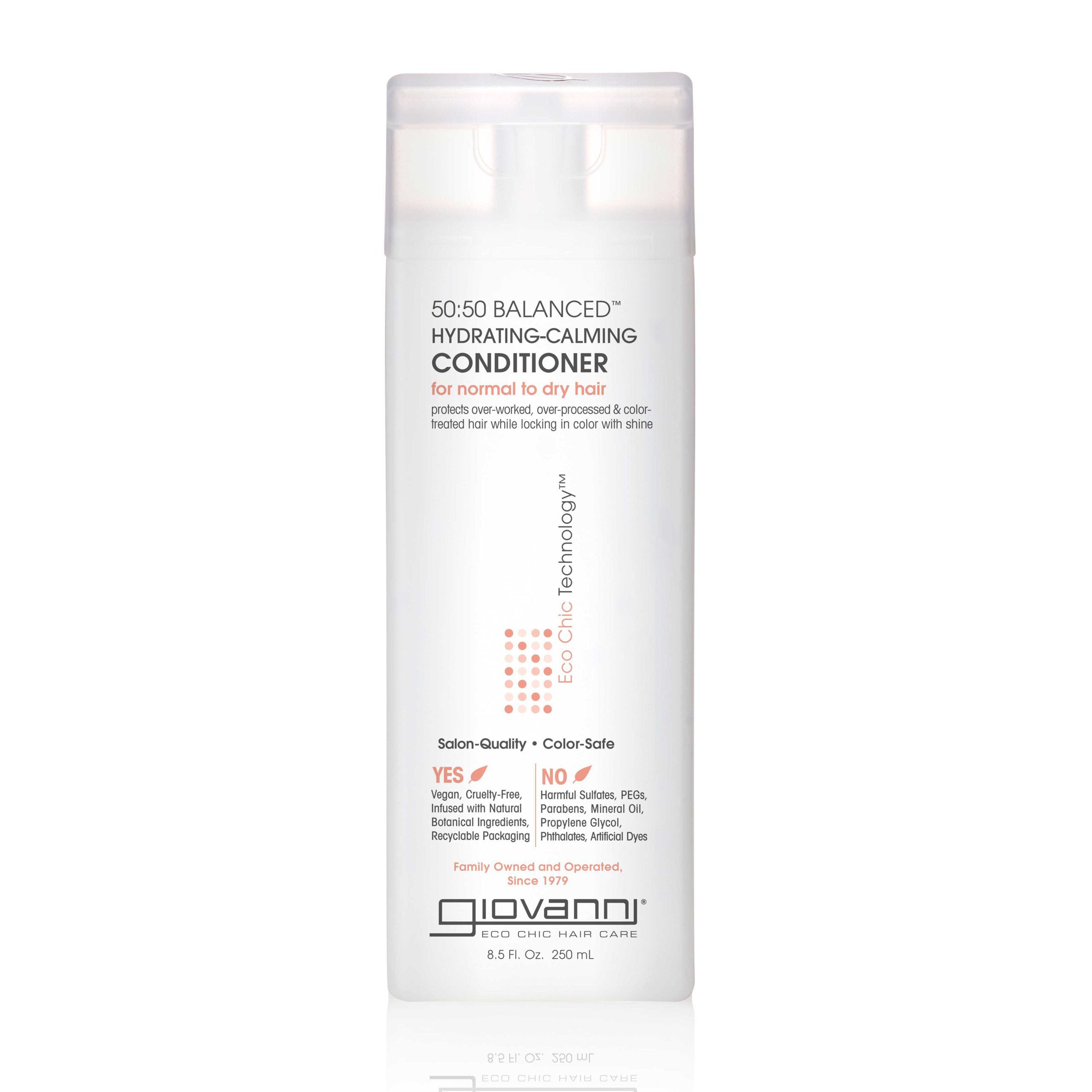 50:50 Balanced Hydrating-Calming Conditioner by giovanni - Non-toxic Hair Styling + Treatment product rated SLOW by Million Marker, free from BPA, phthalates, and parabens