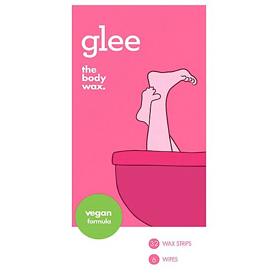 The Body Wax Hair Removal Wax Strips for Women -Raspberry Scent by glee - Non-toxic, STOP rated product free from harmful chemicals