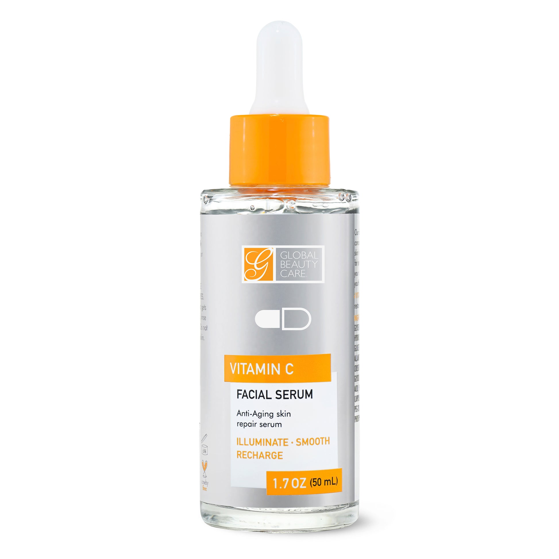 Vitamin C Facial Serum by Global Beauty Care - Non-toxic Facial Care product rated STOP by Million Marker, free from BPA, phthalates, and parabens