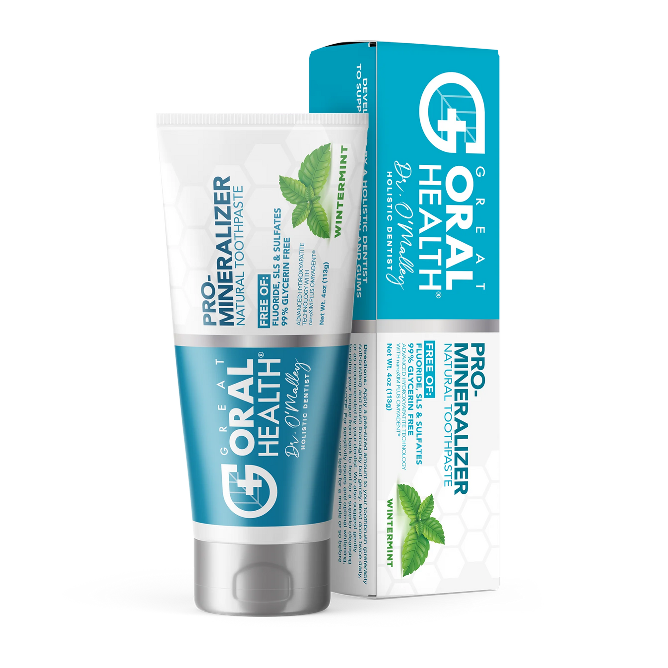 Pro-Mineralizer Hydroxyapatite Toothpaste by Great Oral Health - Non-toxic Oral Care product rated SLOW by Million Marker, free from BPA, phthalates, and parabens