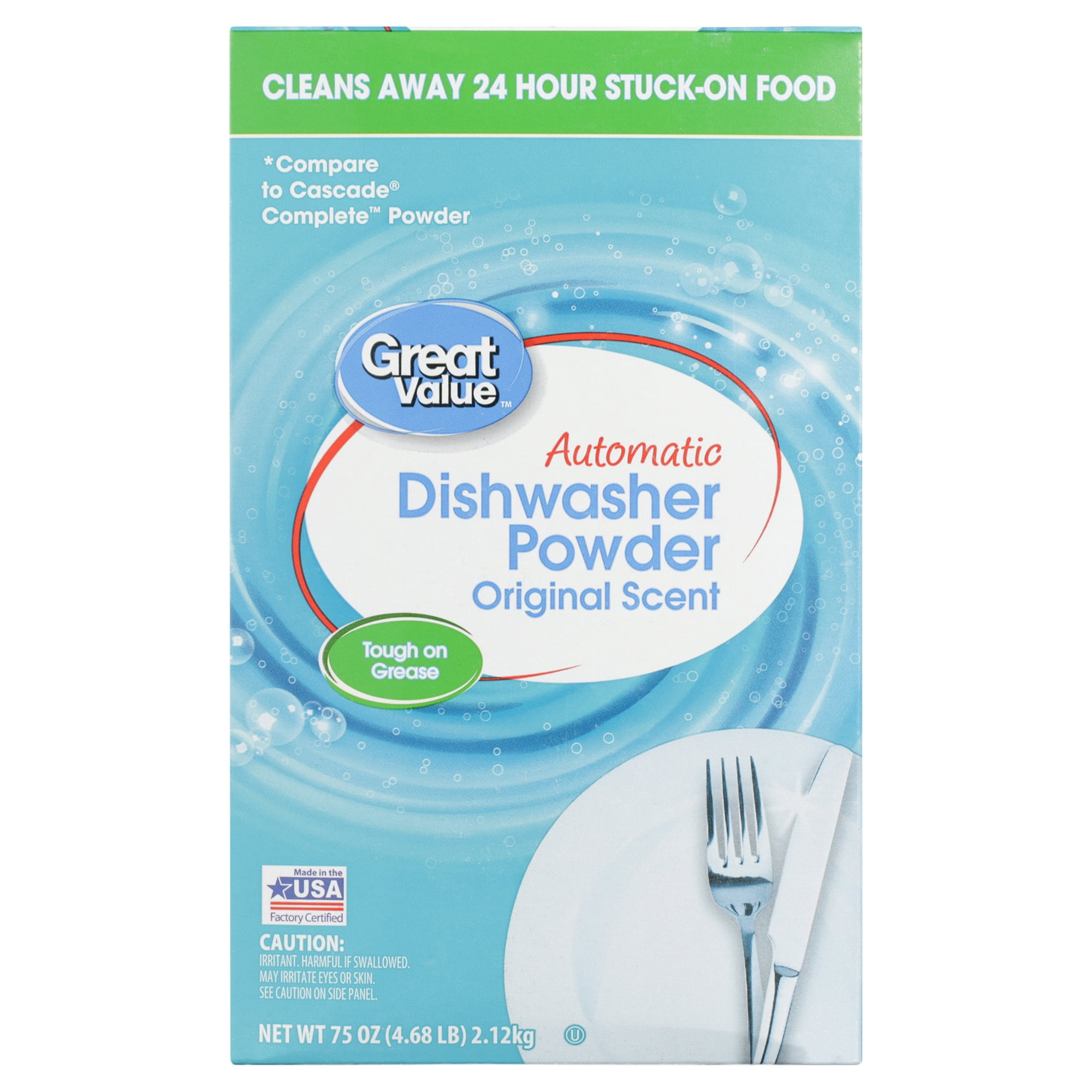 Automatic Dishwasher Powder - Original Scent by Great Value - Non-toxic Dish Soap + Detergent product rated SLOW by Million Marker, free from BPA, phthalates, and parabens