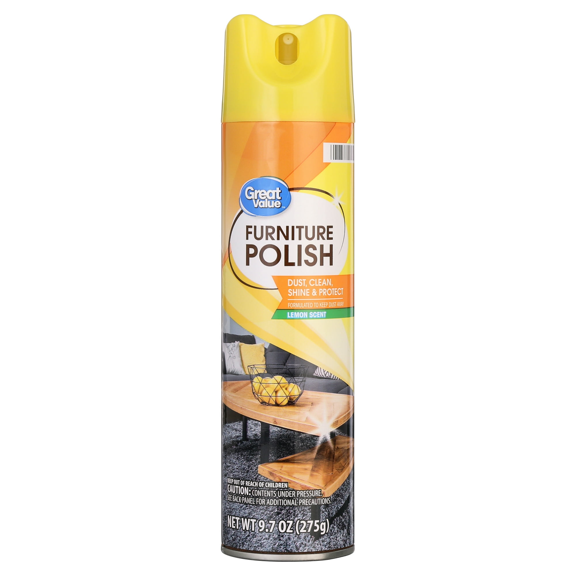 Furniture Polish Spray - Lemon by Great Value - Non-toxic Household Cleaning Products product rated STOP by Million Marker, free from BPA, phthalates, and parabens
