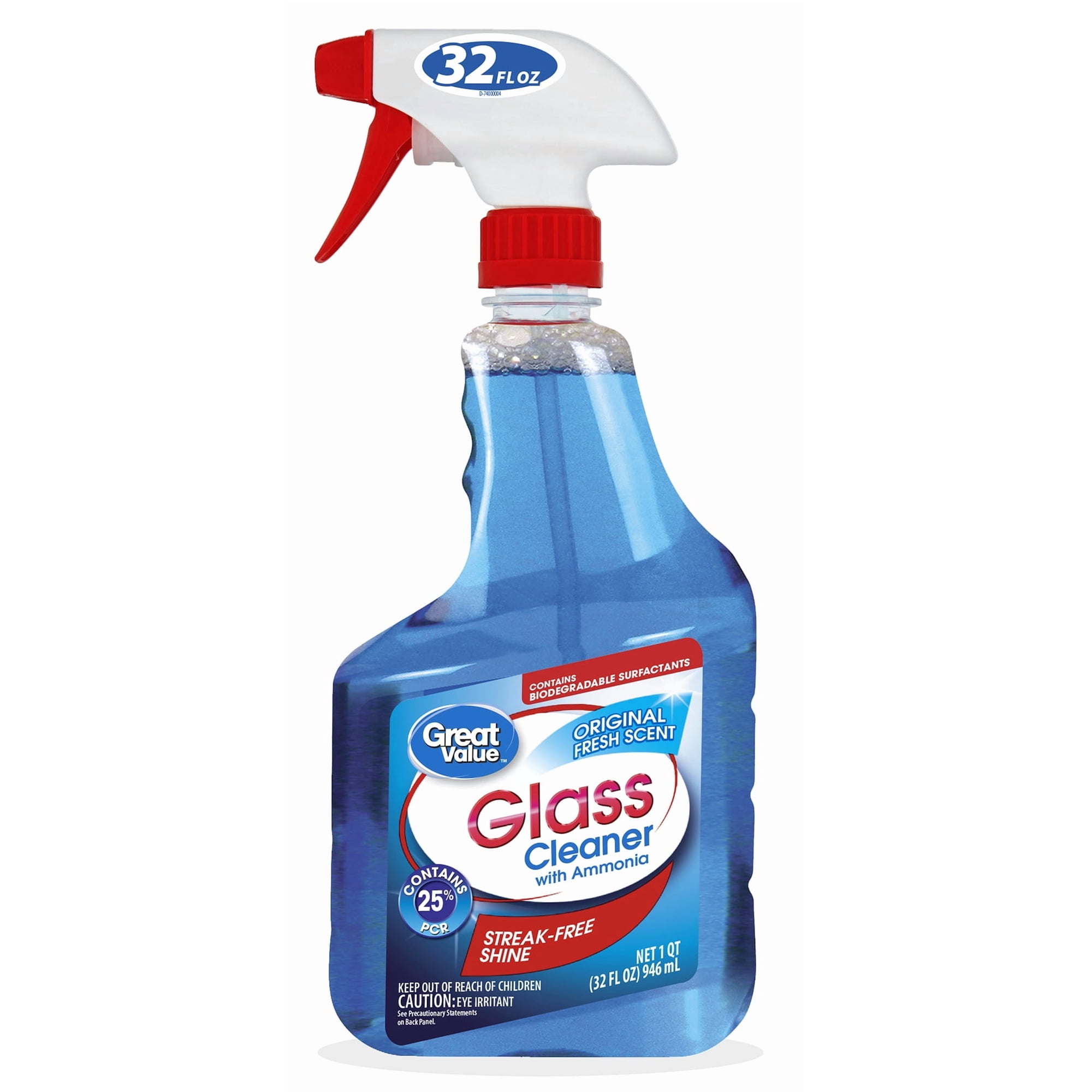 Glass Cleaner - Original Fresh Scent by Great Value - Non-toxic, STOP rated product free from harmful chemicals