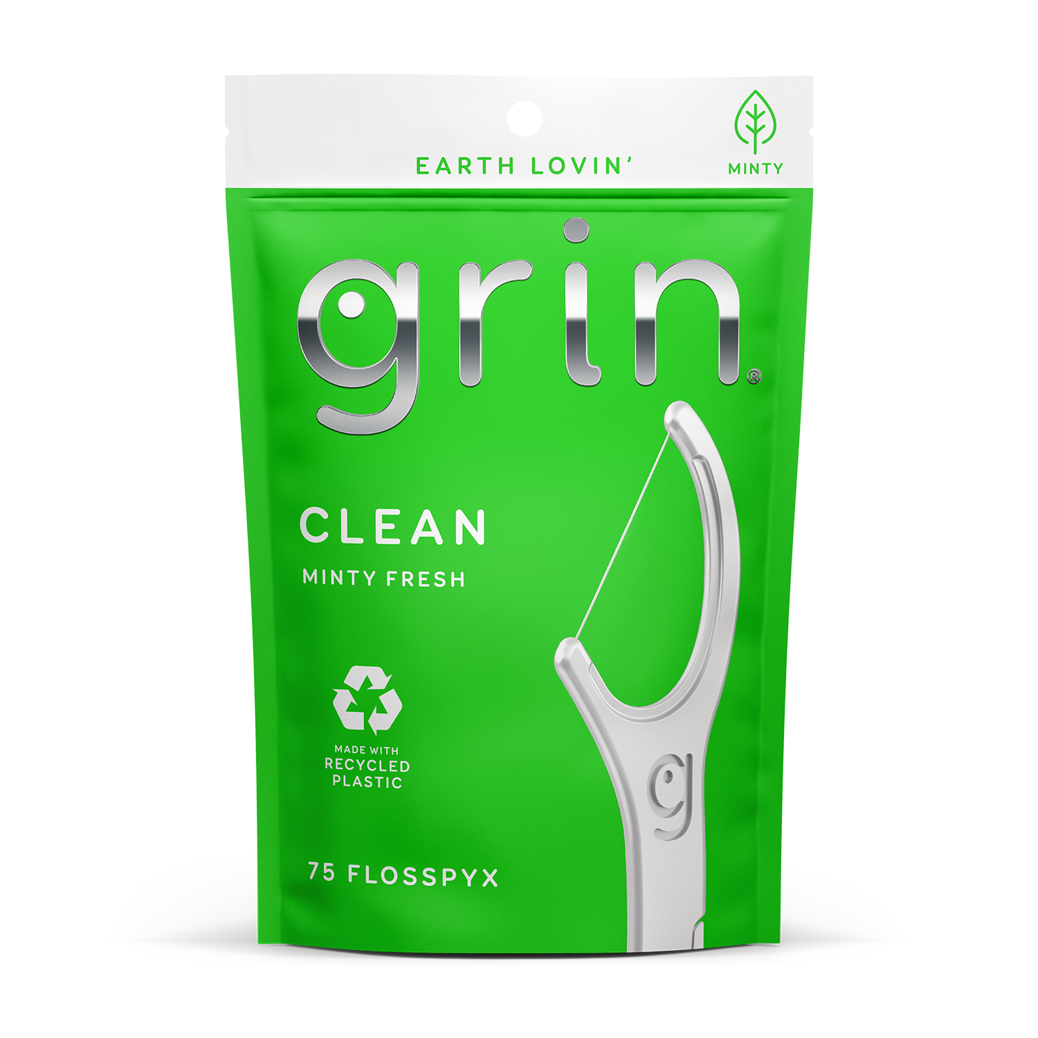 Dental Floss Pick - Minty Fresh by Grin - Non-toxic, STOP rated product free from harmful chemicals